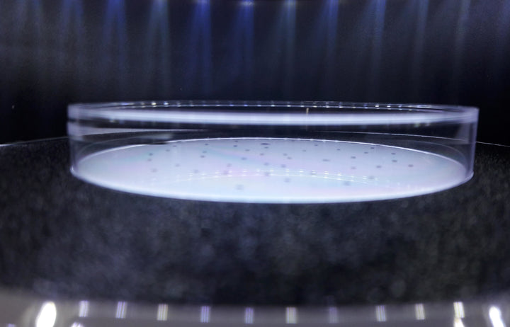 An IncuCount device, compact design with adjustable white LED lighting.